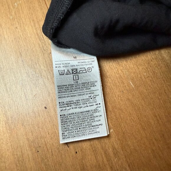 Old Navy Black Linen-Blend Midi Slip Dress – Size Medium (Preloved) - Picture 4 of 4